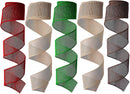 Christmas Gift Wrap Burlap Ribbon