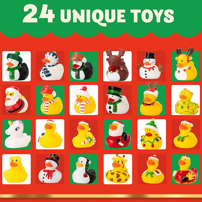 Christmas Themed  Rubber Ducks Advent Calendar