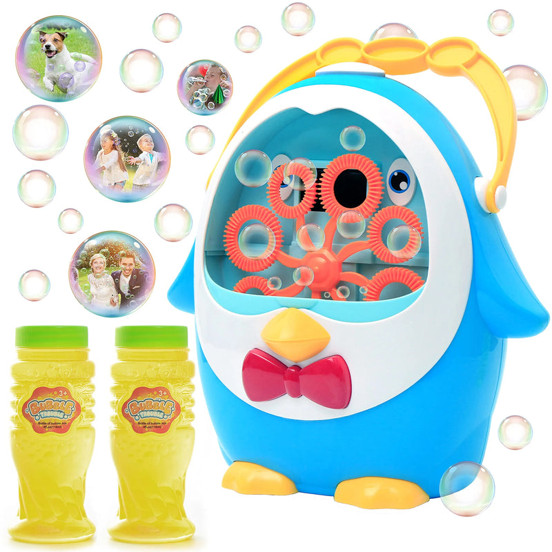 Animal Themed Bubble Machine with Bubble Solution Bottles