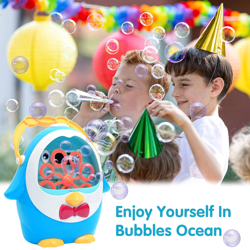 Animal Themed Bubble Machine with Bubble Solution Bottles