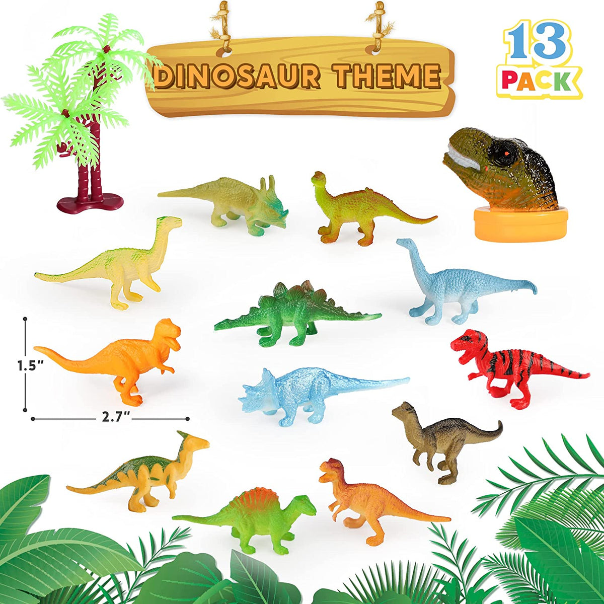 JOYIN | Assorted Dinosaurs, Insects and Natural Animals, 5 Pack