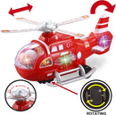 Auto Moving-around Siren Fire Engine And Helicopter