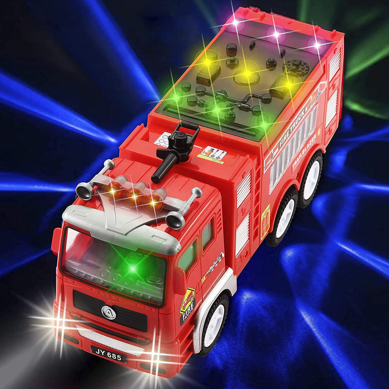 Auto Moving-around Siren Fire Engine And Helicopter