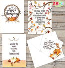 Joyin Thanksgiving Blessings Cards, 28 Pcs