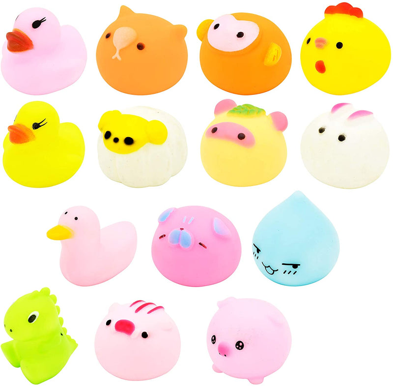 28Pcs Bath Toy Filled Hearts Set with Valentines Day Cards for Kids-Classroom Exchange Gifts