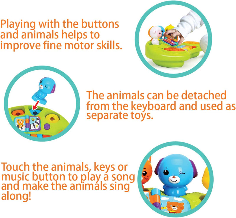 Baby Piano Keyboard Animal Activity Center