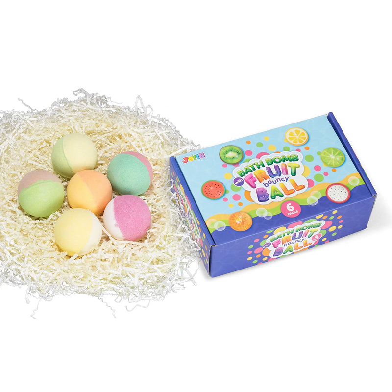 Bath Bombs for Kids with Fruit Bouncy Balls