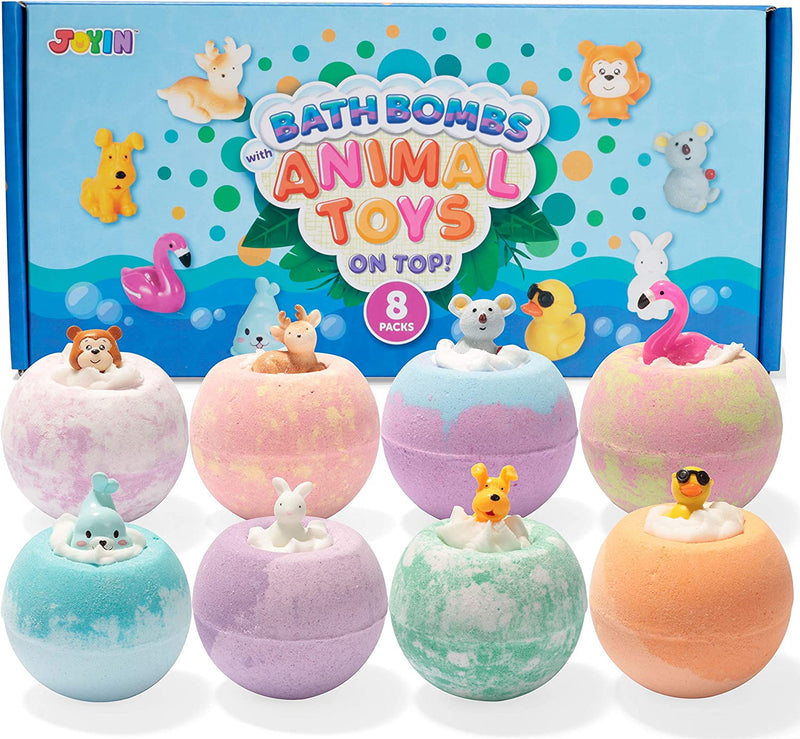 Bath Bombs for Kids with Animal Toys