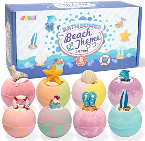 Bath Bombs for Kids with Beach Themed Toys