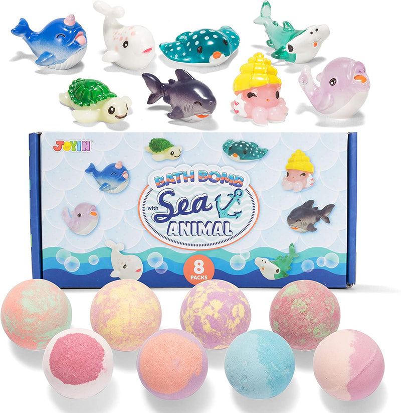 Bath Bombs for Kids with Sea Animal Toys