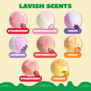 Bath Bombs with Glitter Mochi Squishy