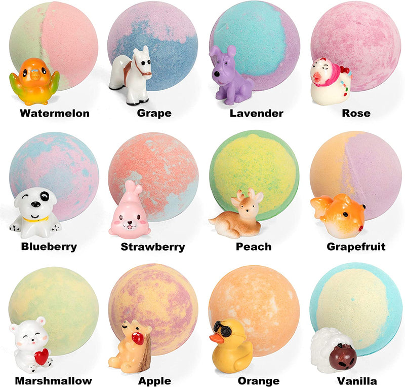 Bath Bombs with Mixed Animal Toys