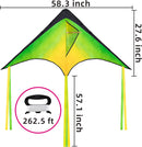 Big Delta Kite (Red, Green, Purple), 3 Pack