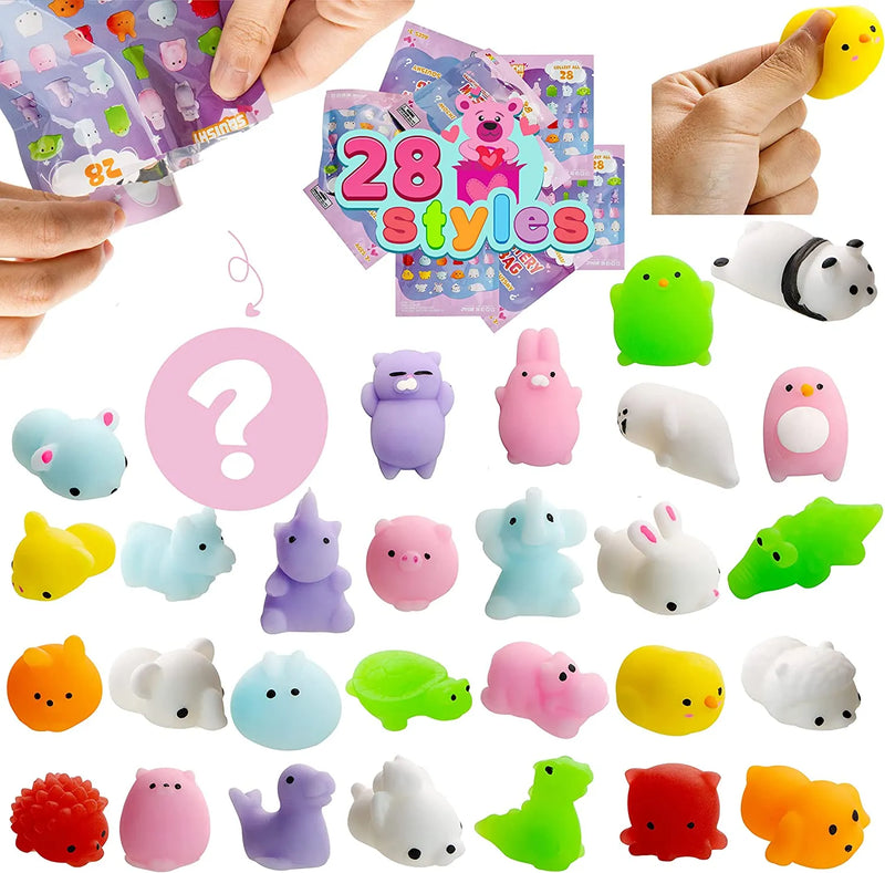 28Packs Valentines Squishy Toys in Blind Bags