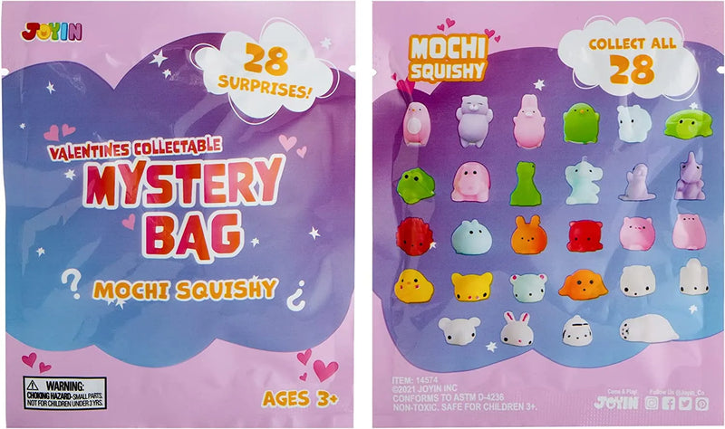 Valentine Mochi Squishy in Blind Bags, 28 Pack - JOYIN