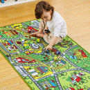 Carpet Playmat W/ 12 Cars Pull-back Vehicle Set