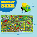 Carpet Playmat W/ 12 Cars Pull-back Vehicle Set