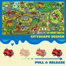 Carpet Playmat W/ 12 Cars Pull-back Vehicle Set