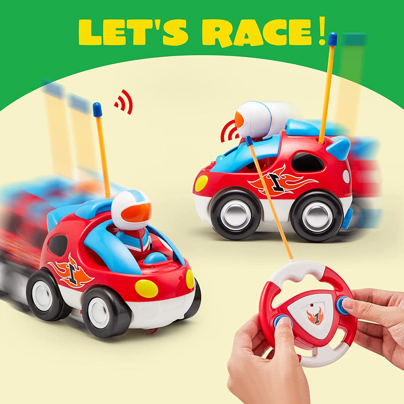 Cartoon Race Car Radio Remote Control, 2 Pack