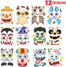 Characters Face Pumpkin Stickers