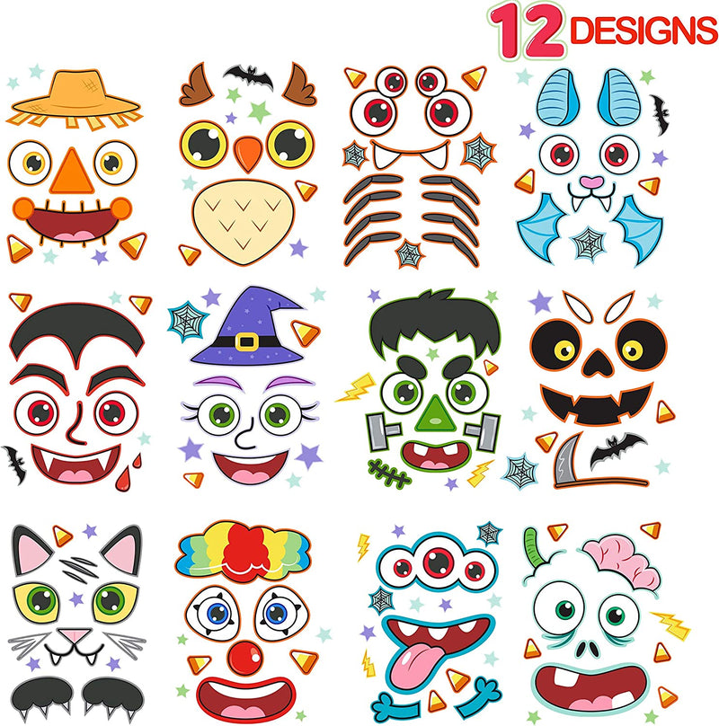 Characters Face Pumpkin Stickers