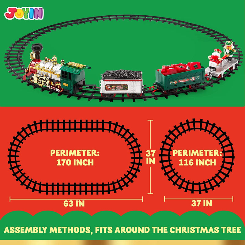 Christmas Electric Train Set with Elf Handcar