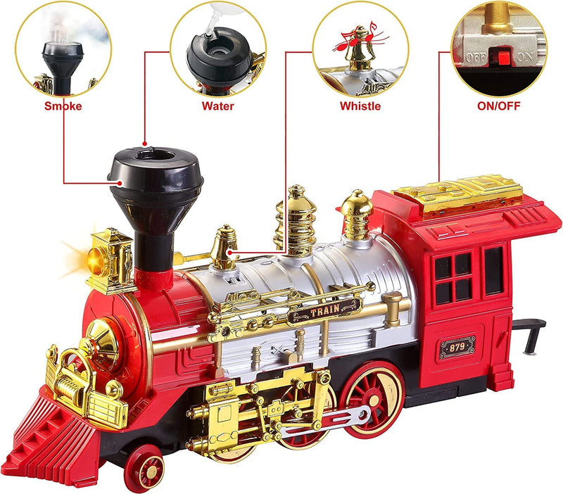 Christmas Electric Train Set with Lights & Sounds(Large)