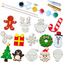 Christmas Wood Magnets Painting Kit, 14 Pcs