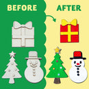 Christmas Wood Magnets Painting Kit, 14 Pcs