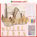 Christmas Wooden House Painting Craft Kits