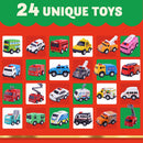 Christmas pull back city car advent calendar, 24 Pcs