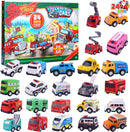 Christmas pull back city car advent calendar, 24 Pcs