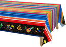 Cinco De Mayo Print Plastic Tablecover Black Style, 4 Pcs