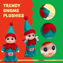Colorful Costume Vinyl Face Plush Dolls for Christmas, 3 Pcs
