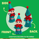 Colorful Costume Vinyl Face Plush Dolls for Christmas, 3 Pcs