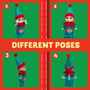 Colorful Costume Vinyl Face Plush Dolls for Christmas, 3 Pcs