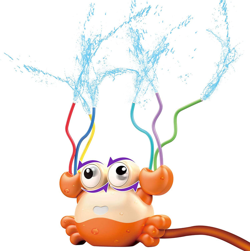 Crab Sprinkler with Wiggle Tubes & Spinning Eyes
