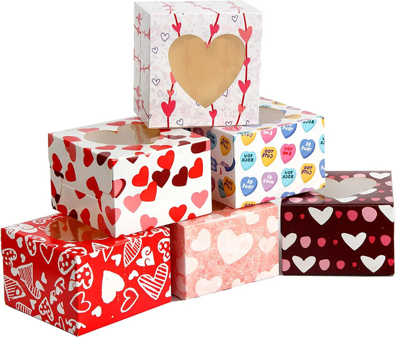 24Pcs Valentines Day Cupcake Bakery Treat Boxes