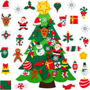 DIY Felt Wall Christmas Tree with 26 Piece Hanging Ornaments