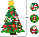 DIY Felt Wall Christmas Tree with 26 Piece Hanging Ornaments