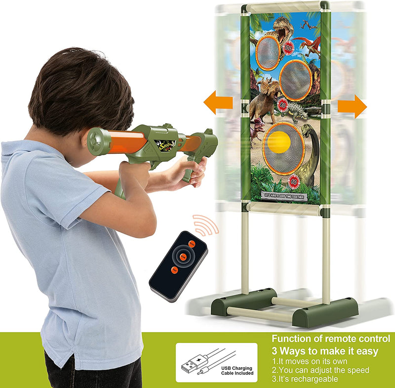 Dinosaur Shooting Game with Auto Moving Target