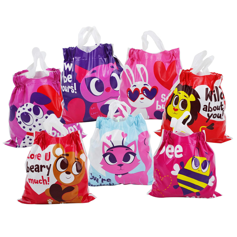 72Pcs Valentines Drawstring Candy Bags