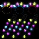 6Pcs Easter Egg LED Light Up Headband and Necklace