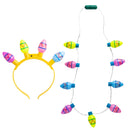 6Pcs Easter Egg LED Light Up Headband and Necklace