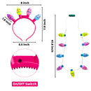 6Pcs Easter Egg LED Light Up Headband and Necklace