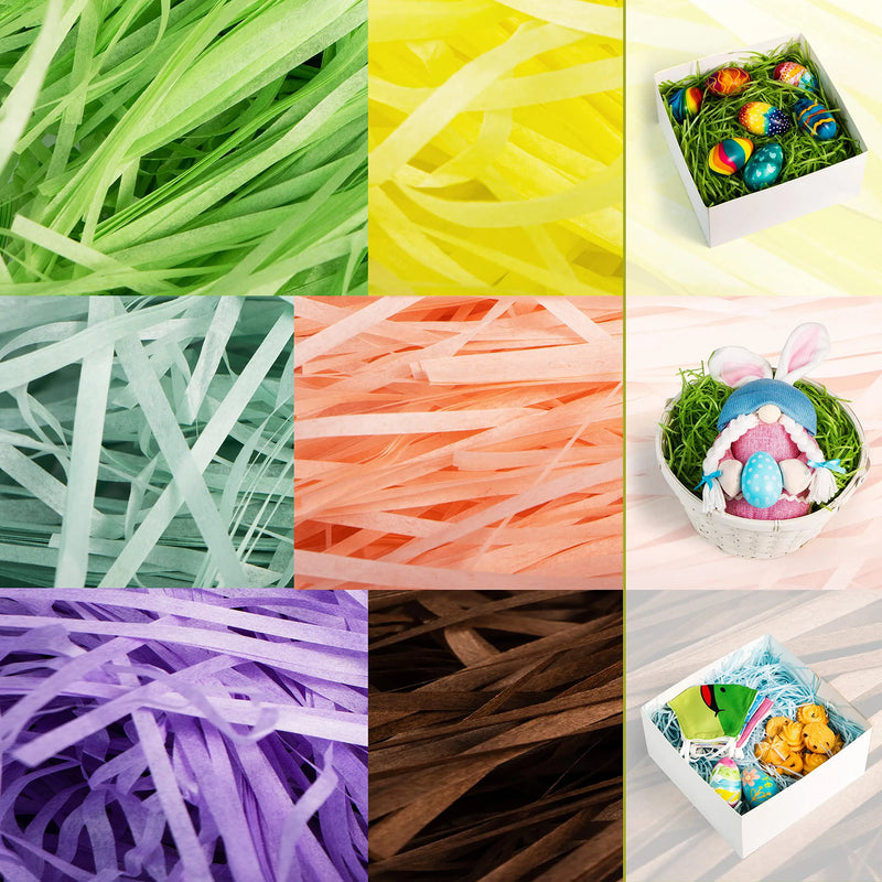 Easter Grass 6 Colors Recyclable Paper Shred, 12 oz - JOYIN