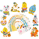 48Pcs Easter Make A Face Stickers