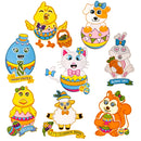 48Pcs Easter Make A Face Stickers