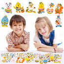 48Pcs Easter Make A Face Stickers