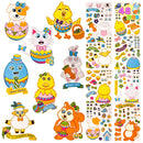 48Pcs Easter Make A Face Stickers